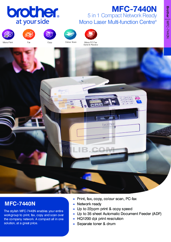 Download free pdf for Brother MFC-7440N Multifunction Printer manual